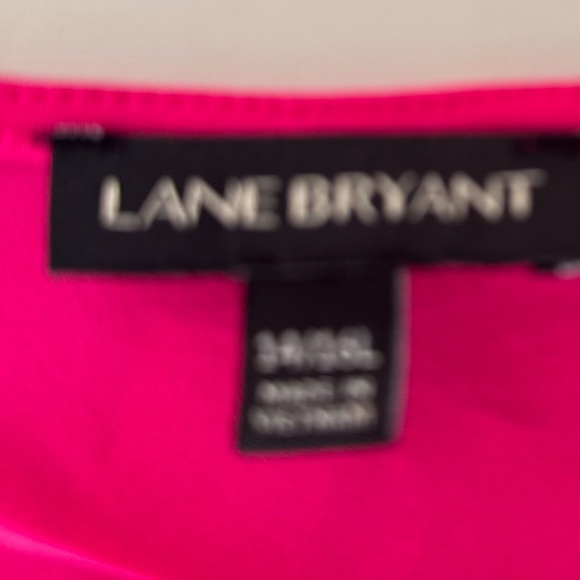 Lane Bryant Fuchsia Draped Blouse Sz 14/16 - Picture 2 of 3